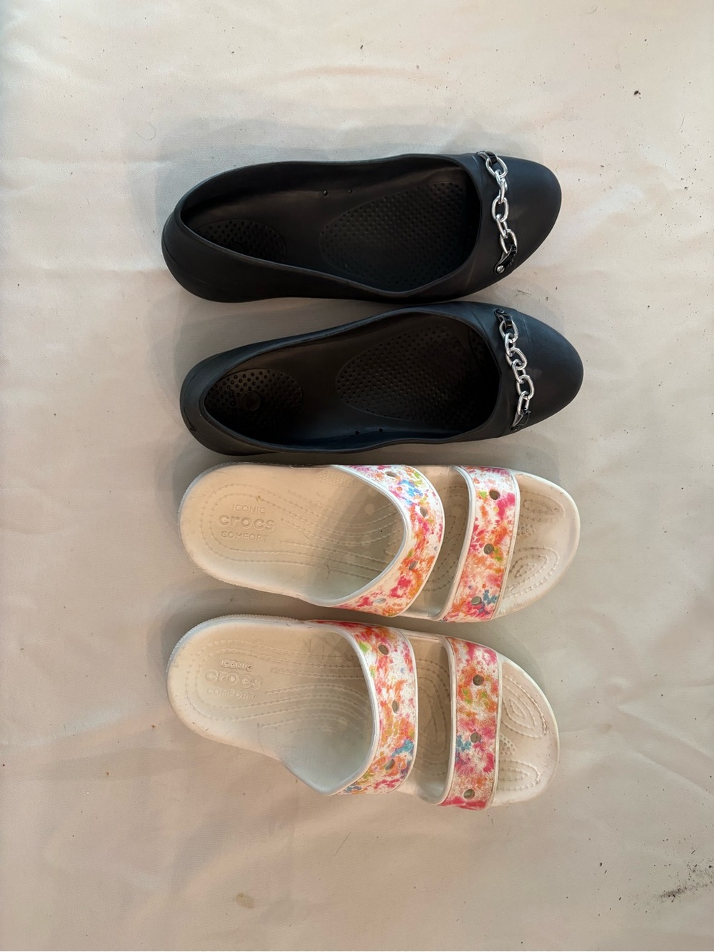 Two pairs of CROCS - size 9
